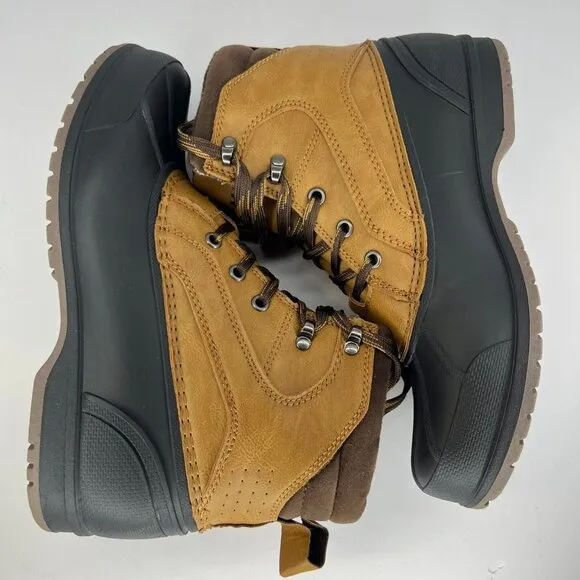 Magellan Outdoor Mens 163995 Brown Leather Lace Up Ankle Size 8D Hiking Boots